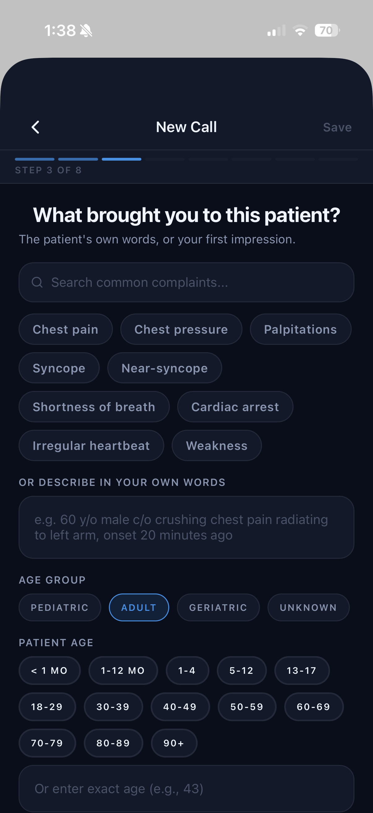 Patient assessment