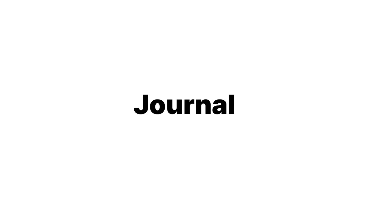 Journal video thumbnail