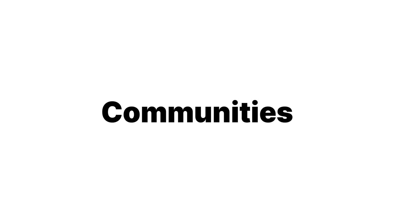 Communities video thumbnail